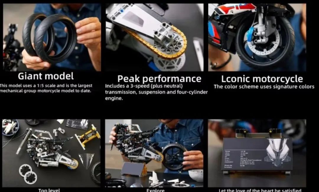 Moto BMW - Estilo lego + de 1900 peças  - Foto 5