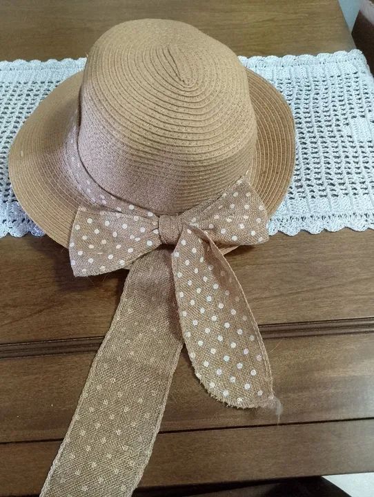 Chapéu de Sol Feminino com Detalhes em Poá - Foto 2