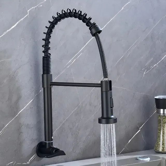 Torneira Gourmet Inox 50cm Pk103-b Sn02 Snel Premium Modelo Parede Cor: Preto Preto Faucet