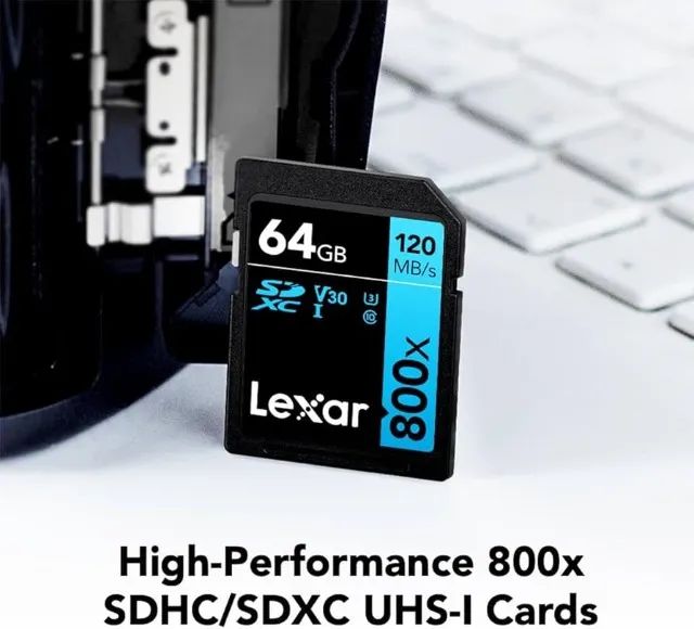 Cartão SD 64Gb Lexar Blue 800XPRO 150MBs V30 4K 