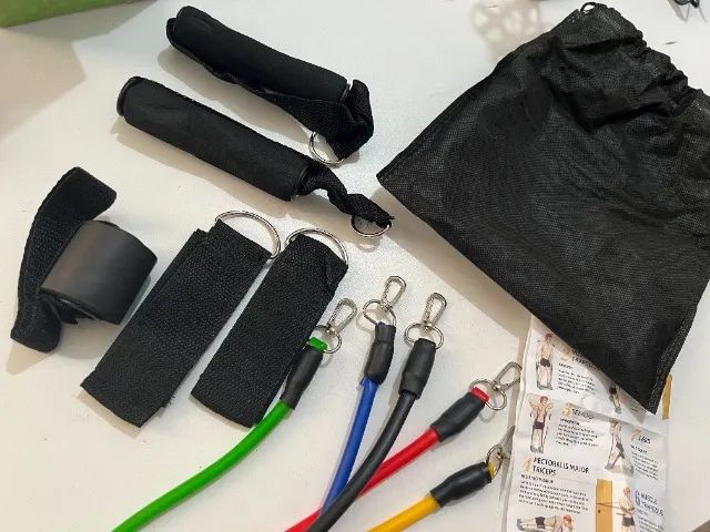 Kit de elásticos 11 peças - Exercícios musculação