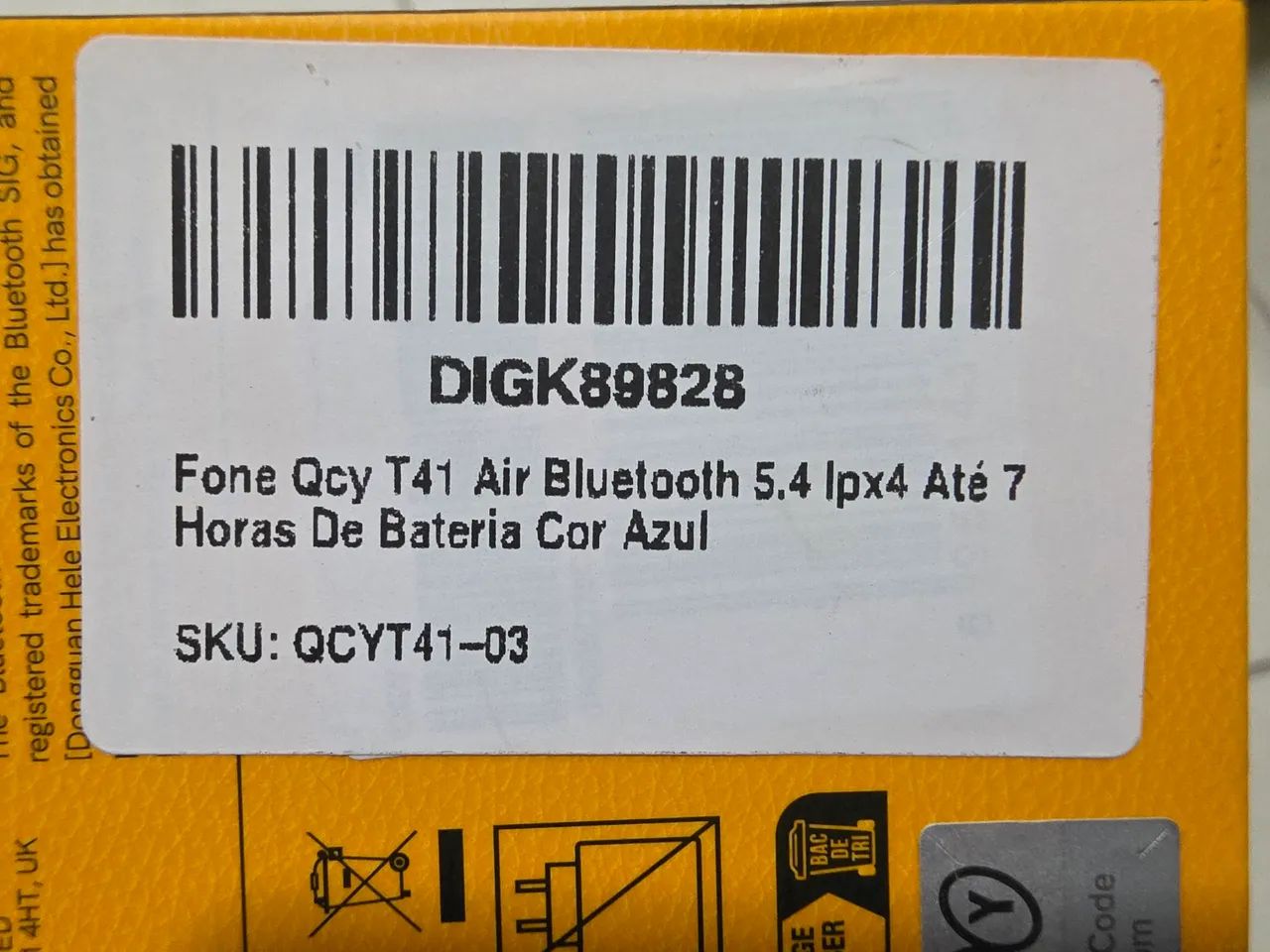 Fone QCY T41 Air Bluetooth 5.4 IPX4 até 7 horas de bateria cor azul - Foto 4
