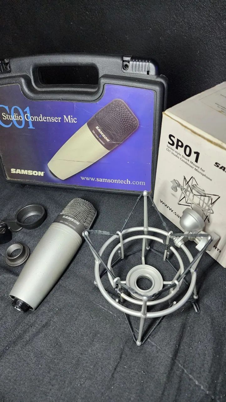 Microfone Samson C01 Cond.Hipercardióide + Sup.Antichoque