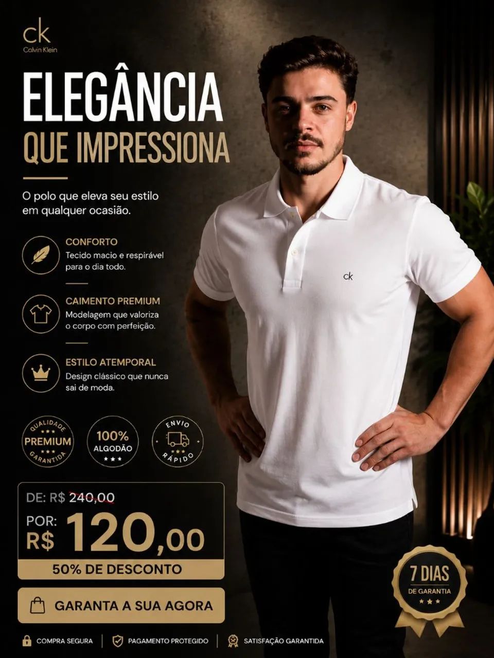 Camisa polo Calvin Klein/ Reserva - Foto 2