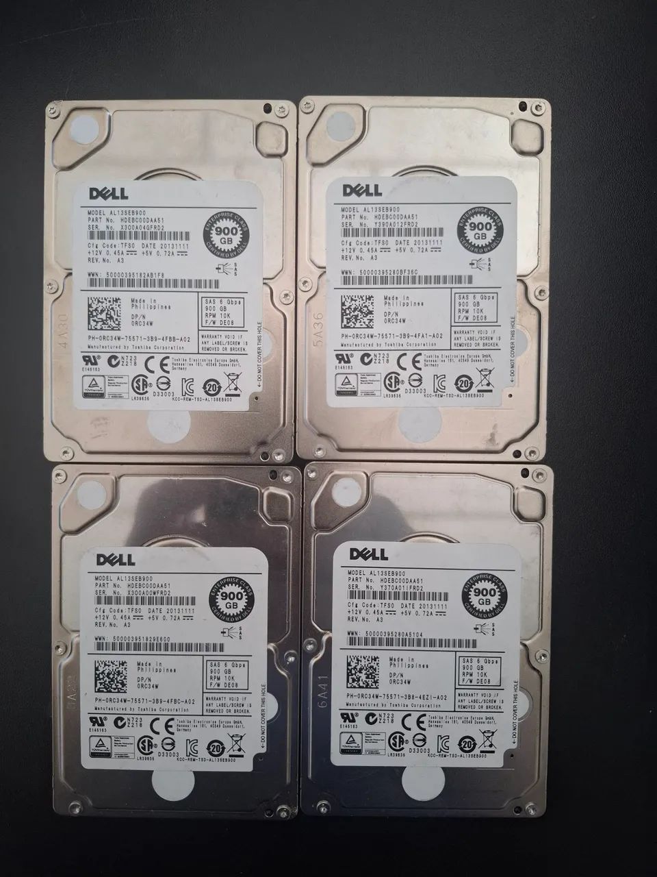 Hd SAS DELL 900gb 10k 2.5, lote com 4. - Armazenamento - Centro
