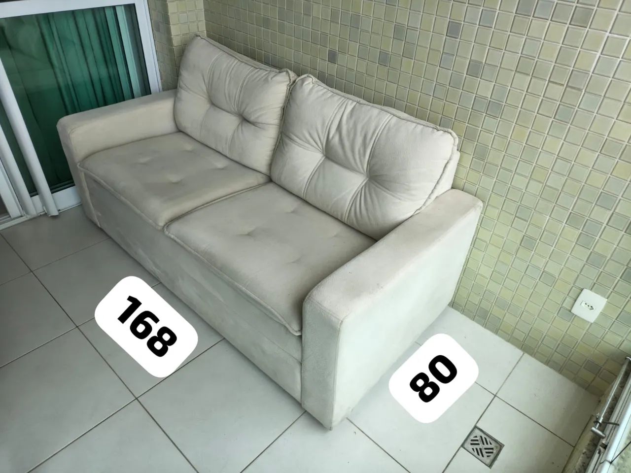 Sofá Bege 1,68m 