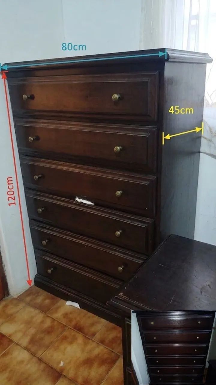 Vendo Cômoda Alta (6 Gavetas) - Foto 2