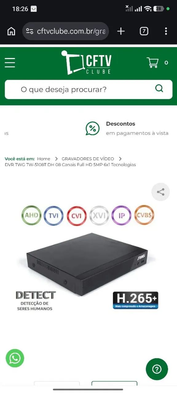 DVR 8 canais TWG - Foto 5