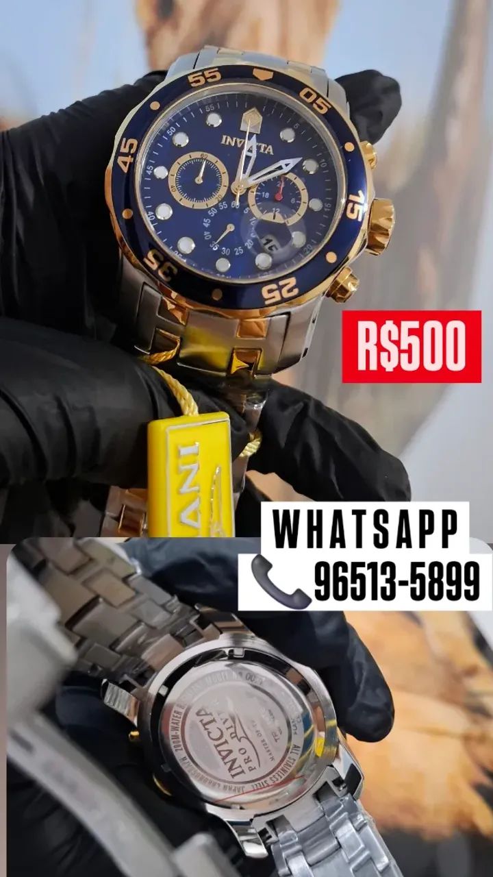 Relógio INVICTA PRO DIVER MISTO COM DOURADO REFERÊNCIA 0077 - Foto 3