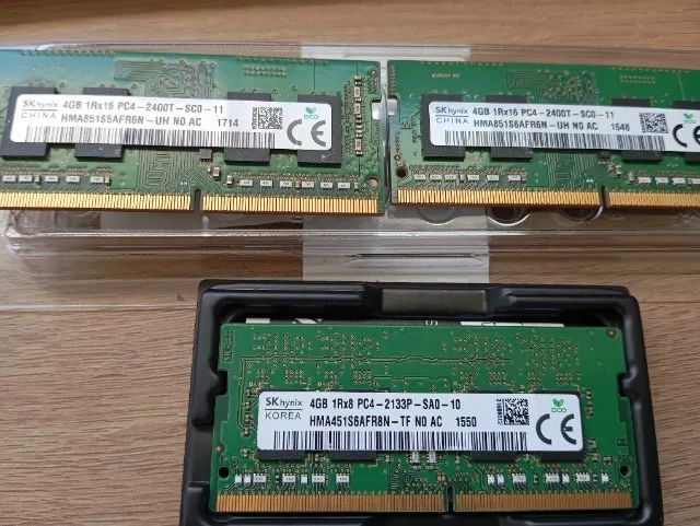 Memória RAM DDR4 4G para notebook, kit com 3pentes 