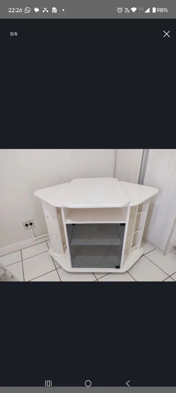 Rack giratório branco laqueado  - Foto 5