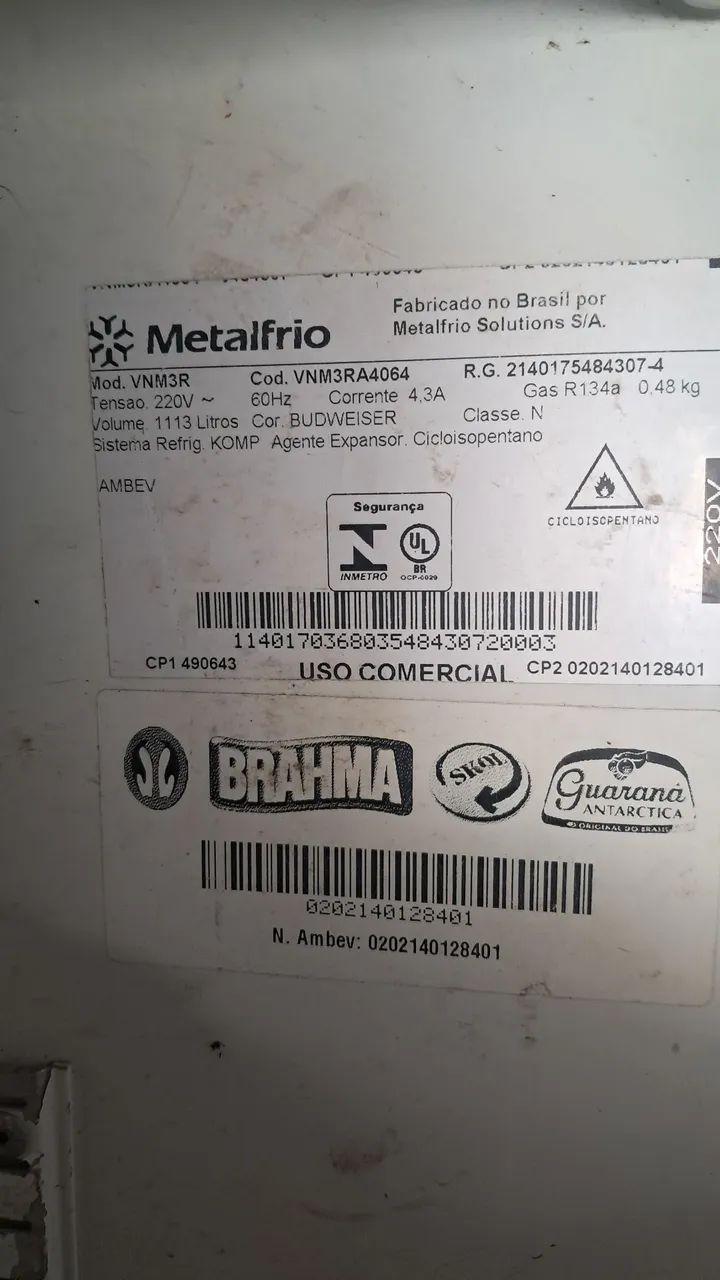 Vendo frezer duas portas vitrine - Geladeiras e Freezers - José de