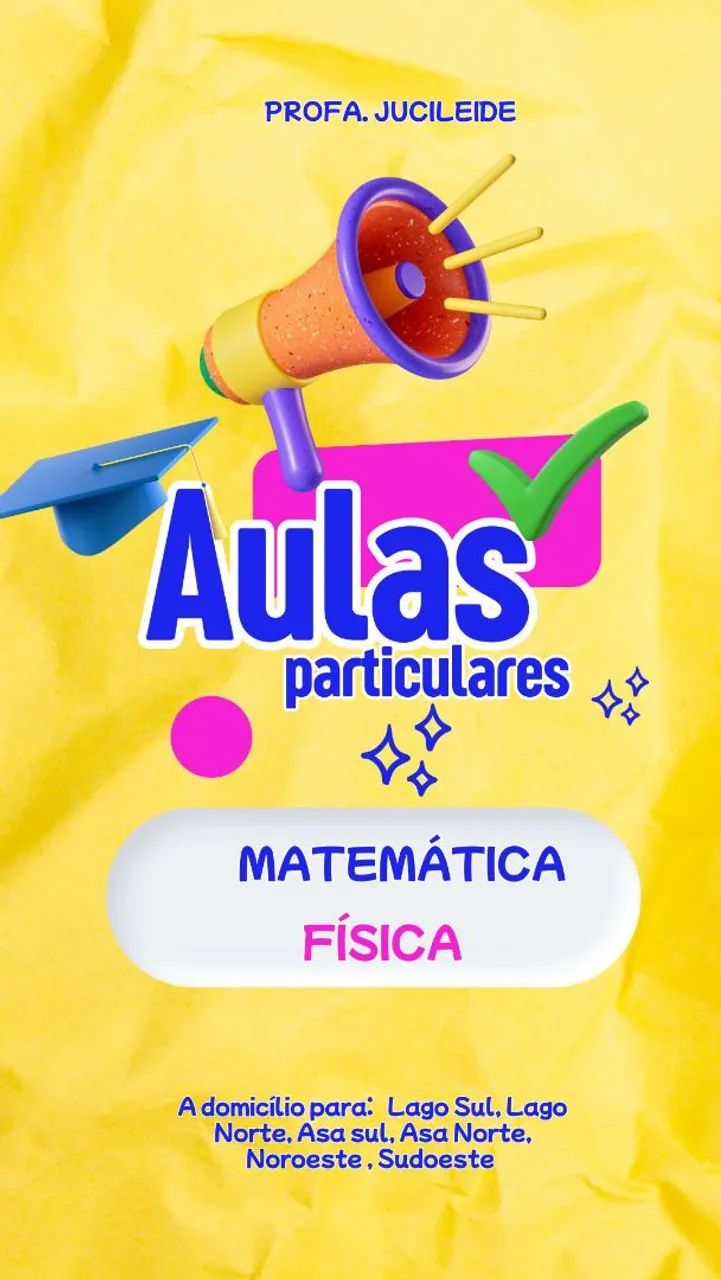 Reforço escolar de matemática e física 
