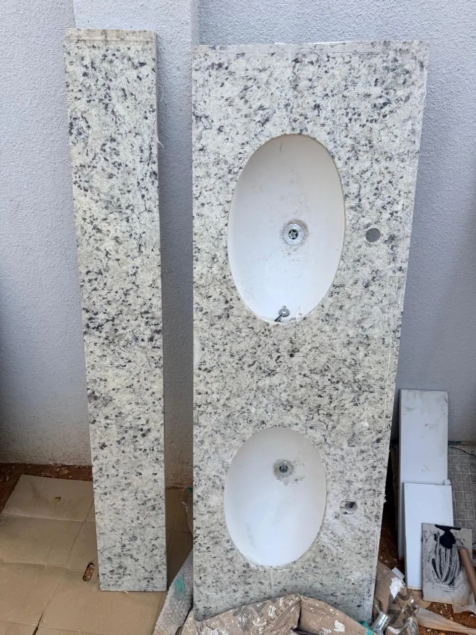 Pia de mármore 2 Cubas 