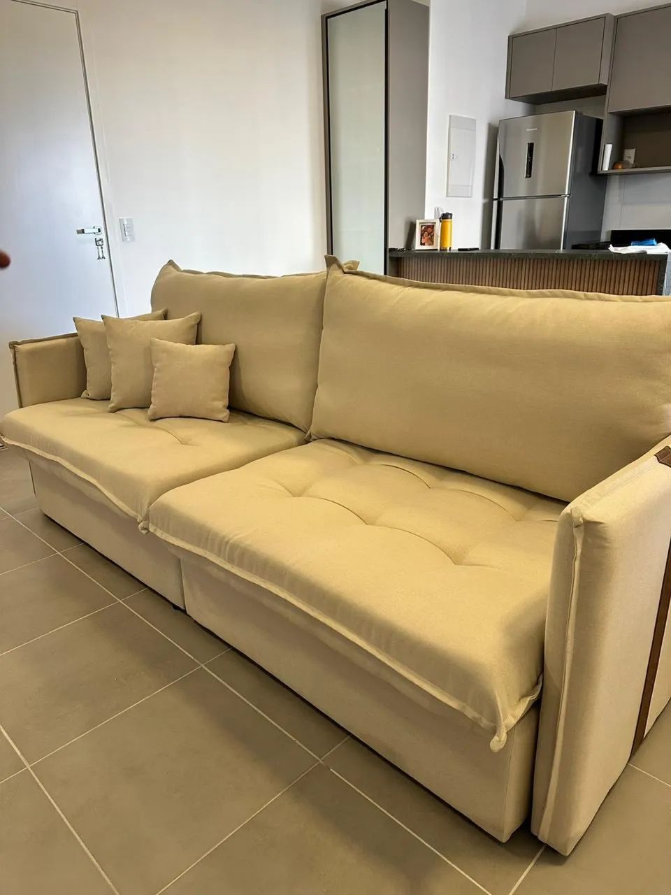 Sofá Mobly retrátil com 2.30m - Foto 4