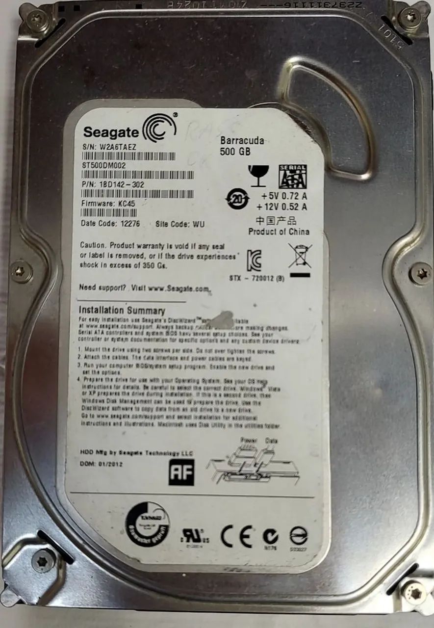 HD 500 GB Seagate