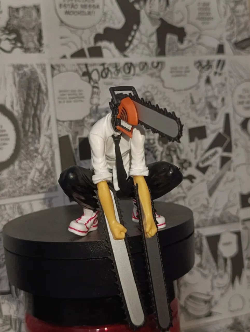 OPORTUNIDADE | Figure Chainsaw Man Agachado Anime Colecionavel Premium