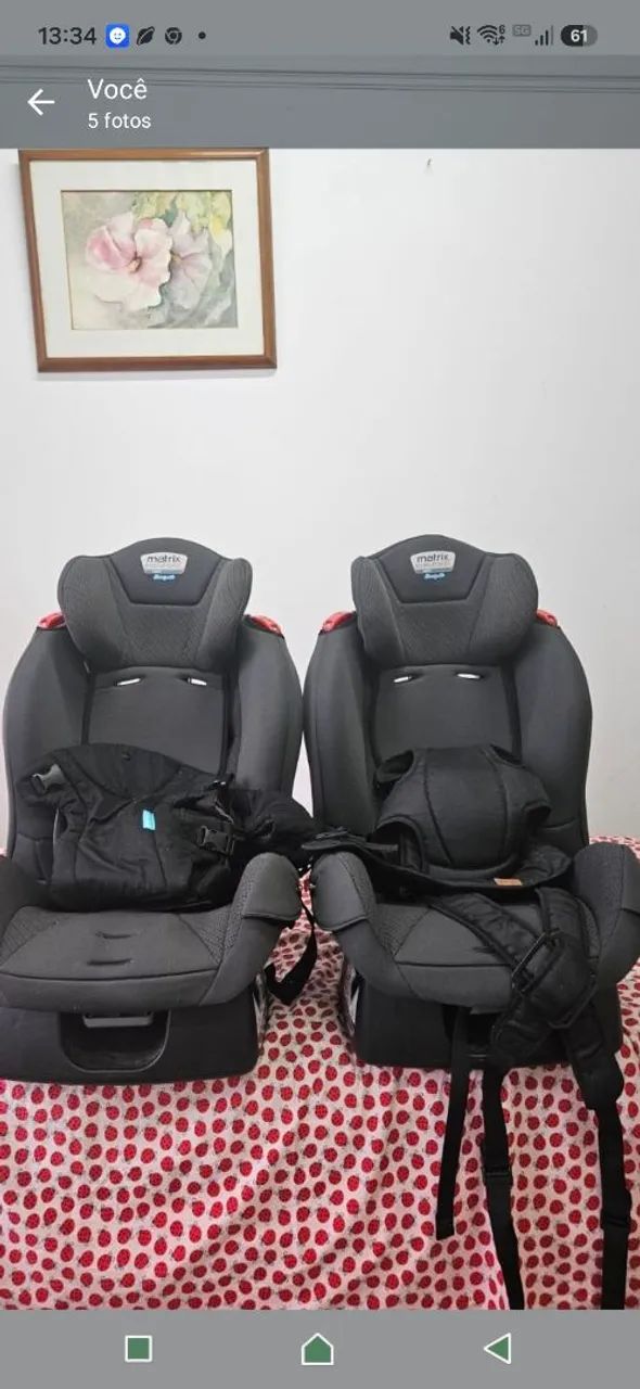 Duas cadeiras infantis para colocar no carro. Preco de cada uma. - Foto 3