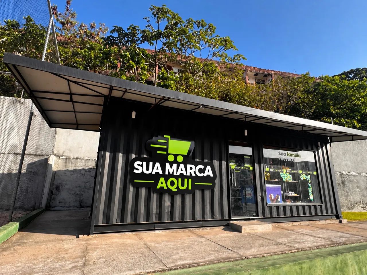 CONTAINER 8M PRONTO E EQUIPADO - em funcionamento 