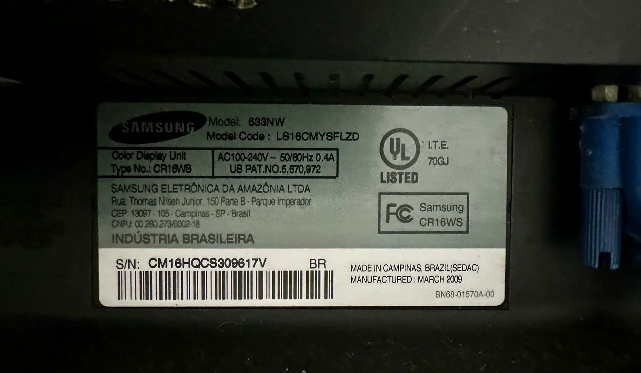 Monitor Samsung 14 Polegadas