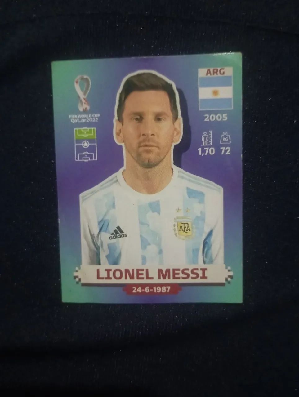 FIGURINHA DO MESSI COPA 2022