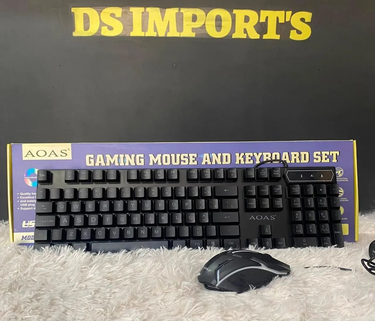 Teclado e mouse Game via USB com LED RGB