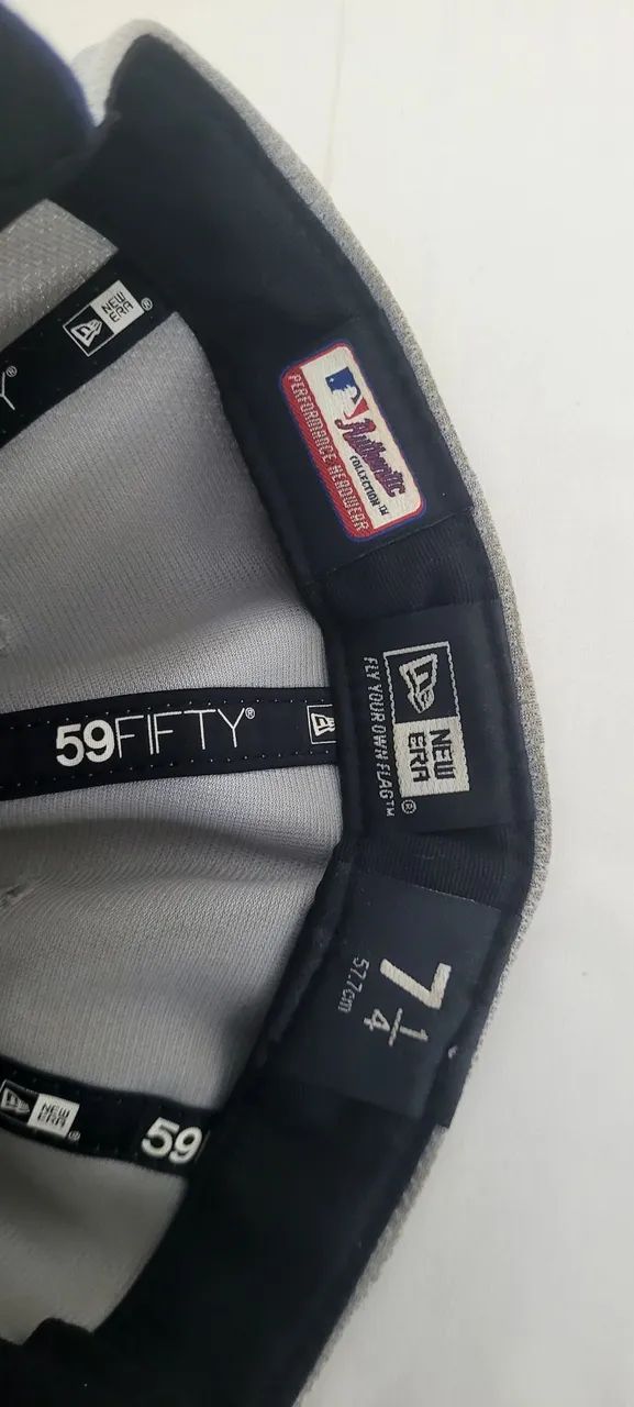 Boné Los Angeles Dodgers MLB tamanho 7 1/4 Cinza e Azul  - Foto 3