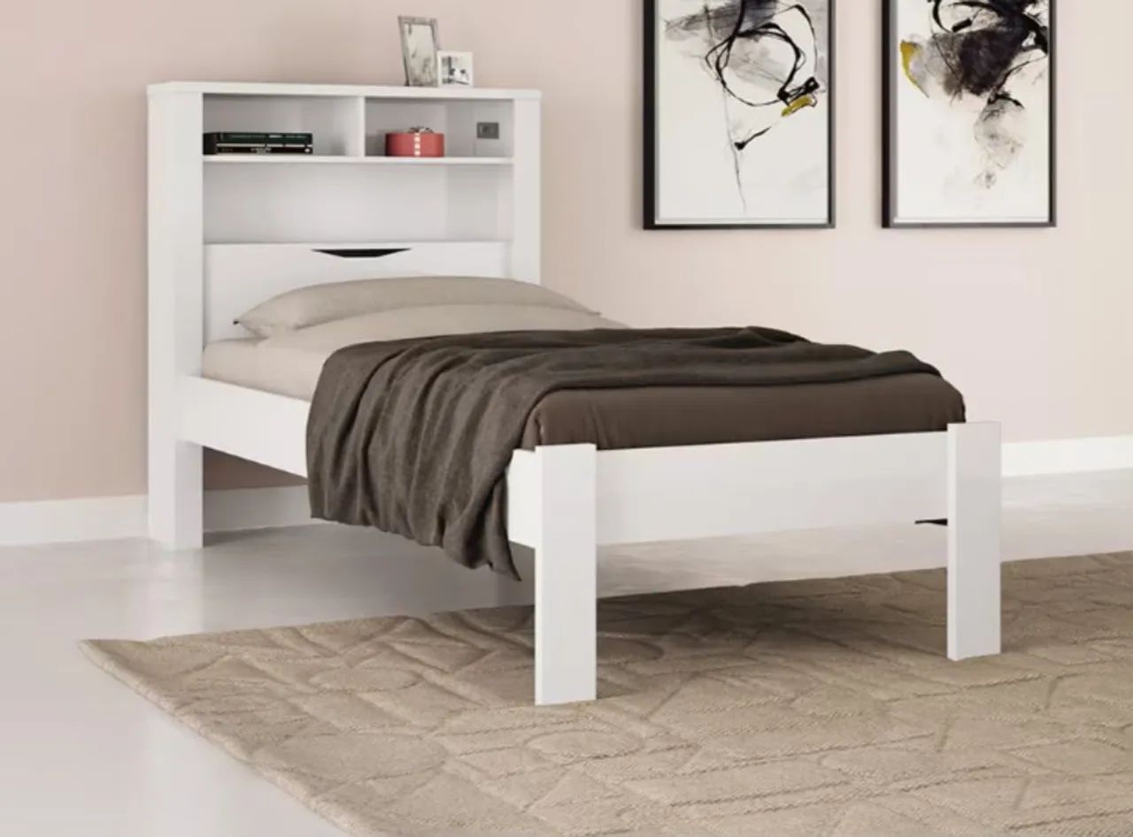 Cama Solteiro Invicta Branco