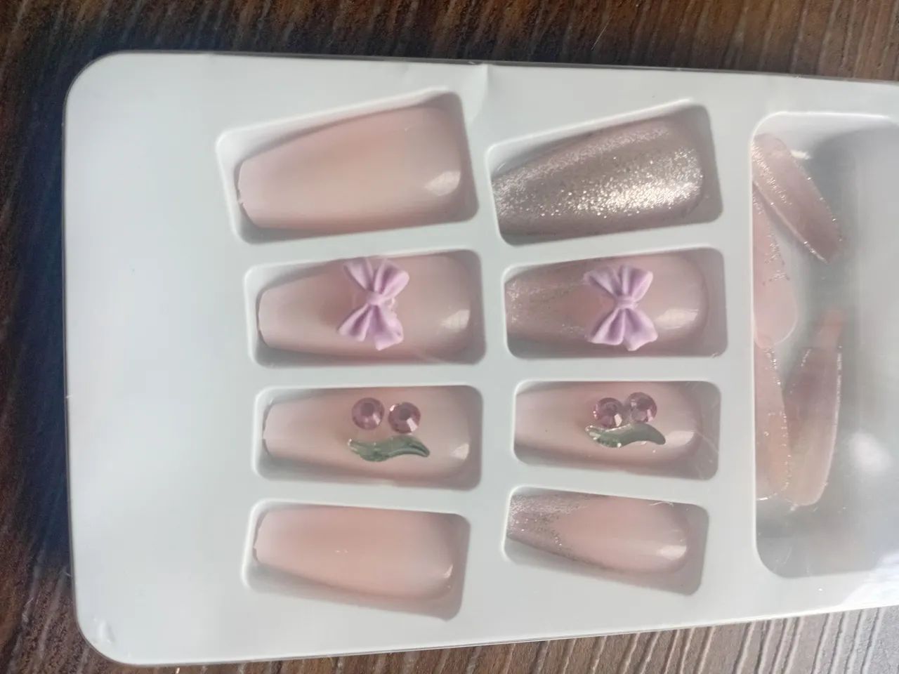 UNHAS POSTIÇAS DECORADAS 12 PEÇAS