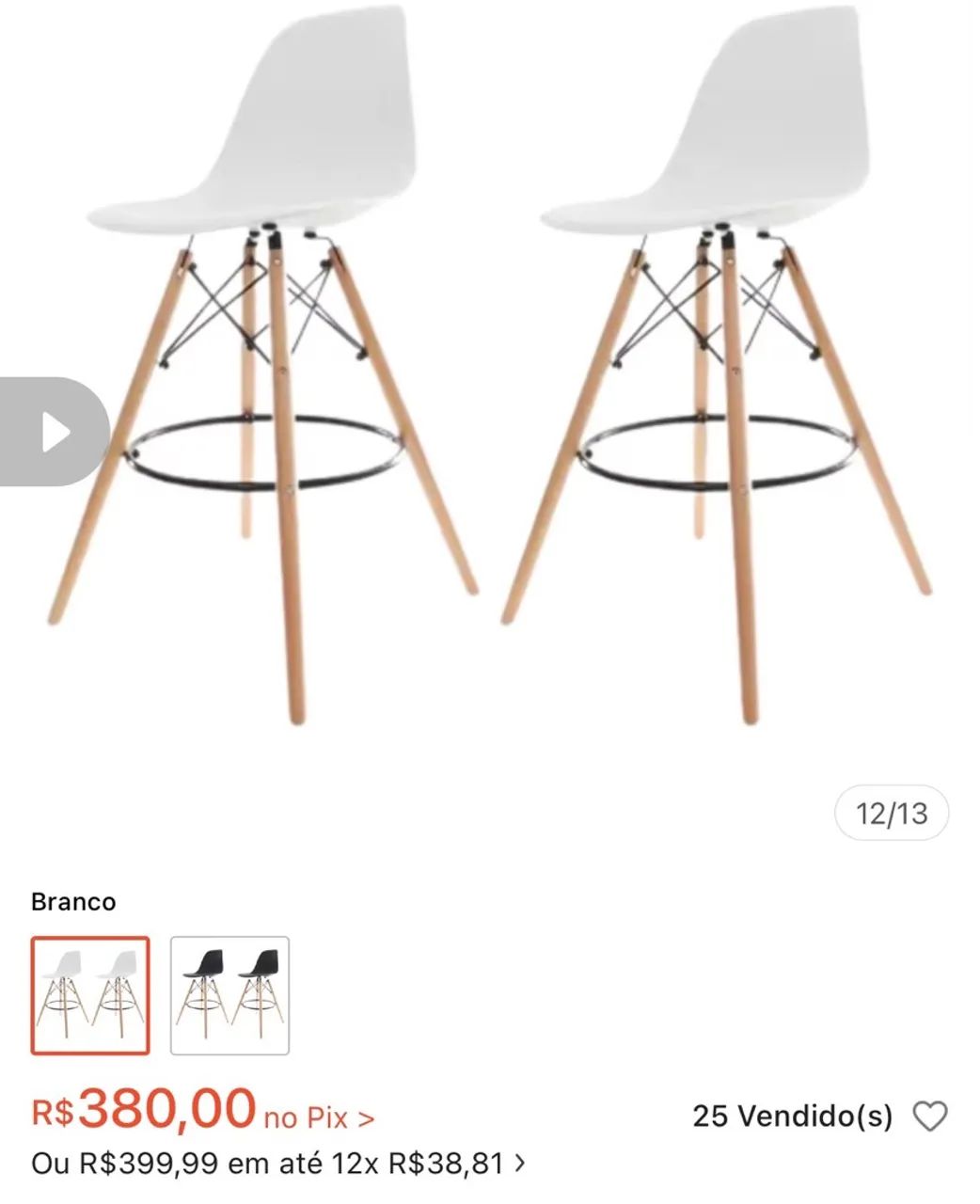 Dupla Banquetas Eames Eifell - Foto 5