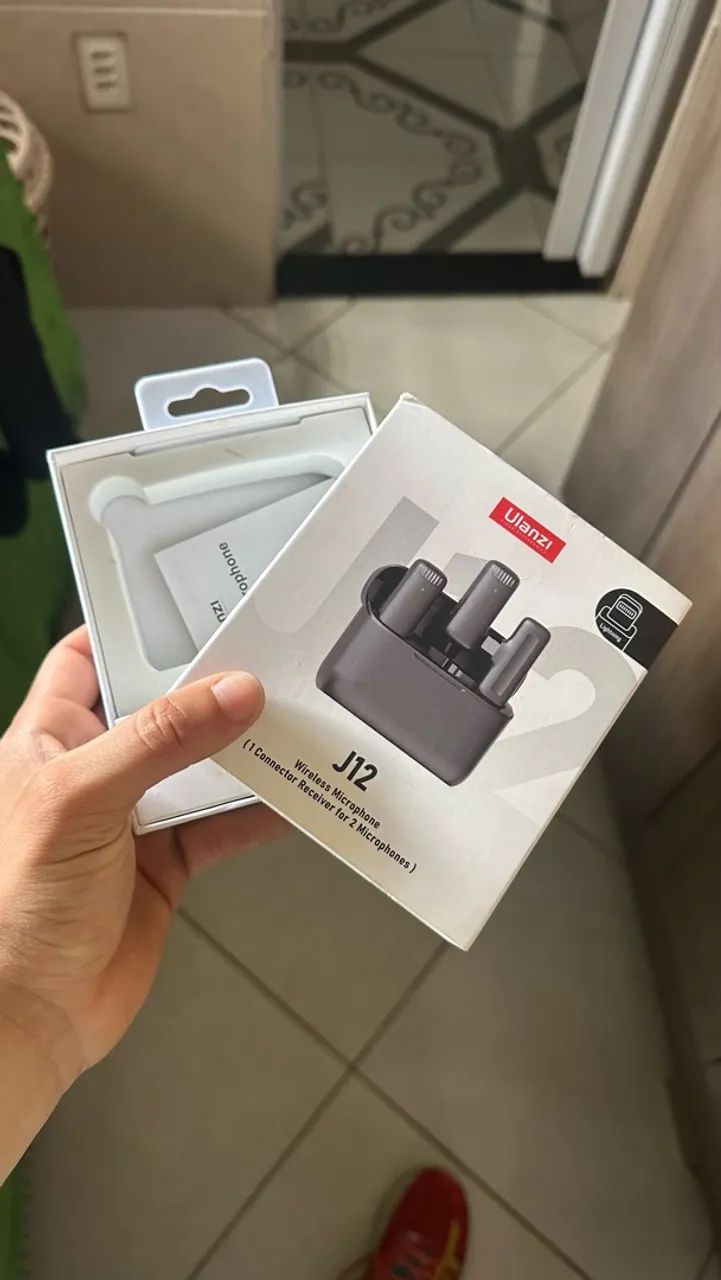 Microfone Sem Fio Ulanzi J12 Lapela 2 Mics P/ Ios Iphone - Foto 4