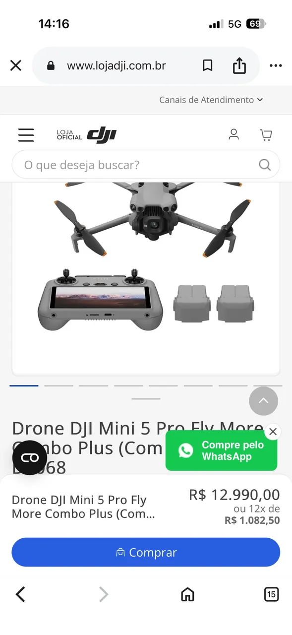 DJI Mini 5 Pro Fly More Combo Plus (Com Tela) - Foto 4