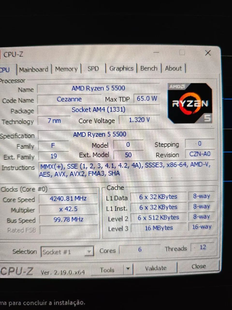 Pc gamer Ryzen 5 5500