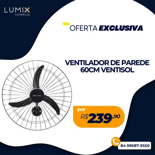 VENTILADOR DE PAREDE 60CM VENTISOL