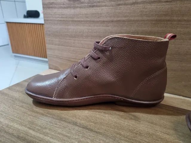 Bota de couro legítimo da Soulier  - Foto 4