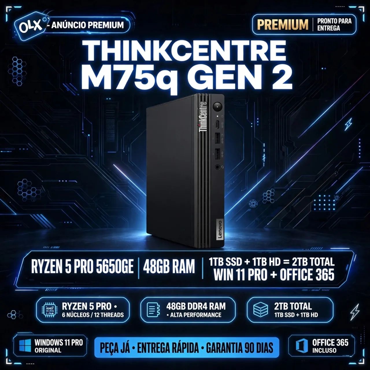 Mini PC Lenovo ThinkCentre M75q Gen2 