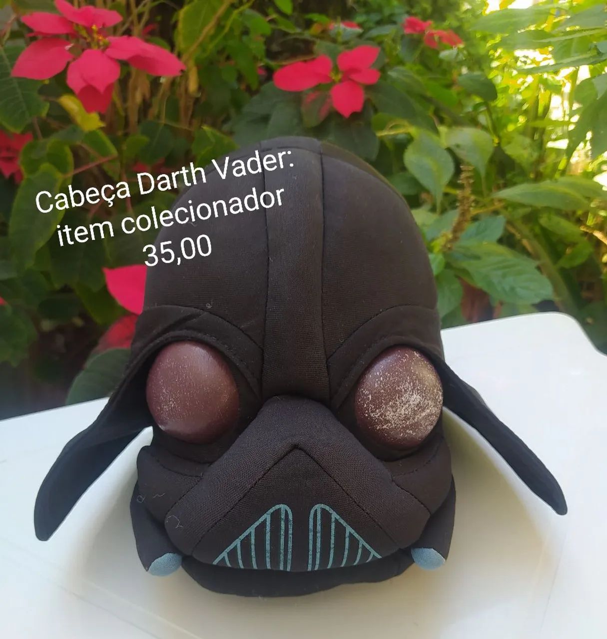Cabeça Angry Bird e Darth Vader 