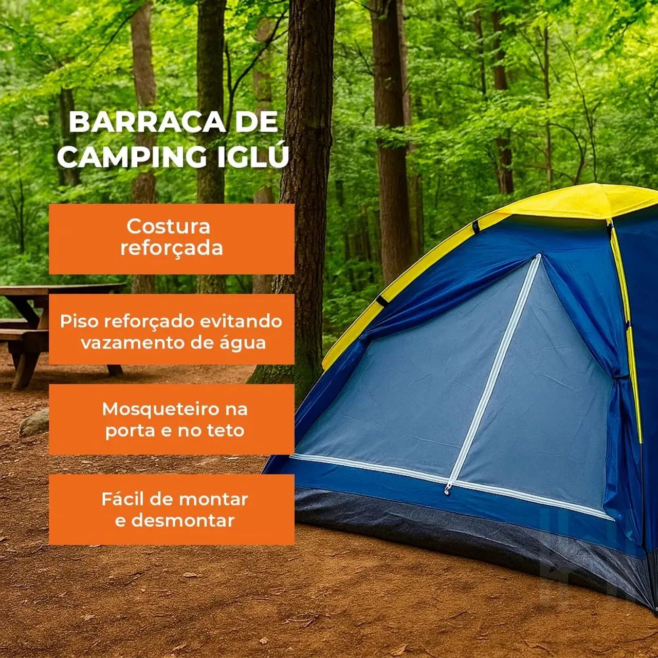 Barraca 4 Pessoas Nova Camping Iglu Homefy<br> - Foto 4