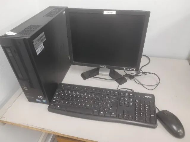 Kit computador básico com monitor, teclado e mouse. - 800,00