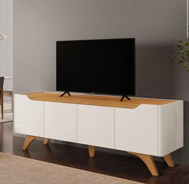 Rack Lugano 180 Off White e Naturale - Foto 3