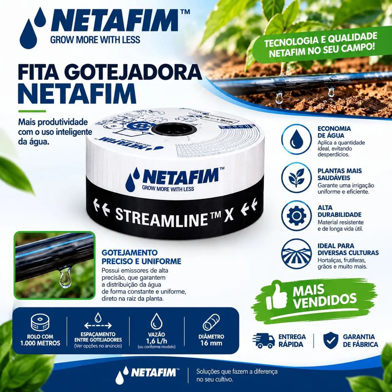 Mangueira de gotejamento 