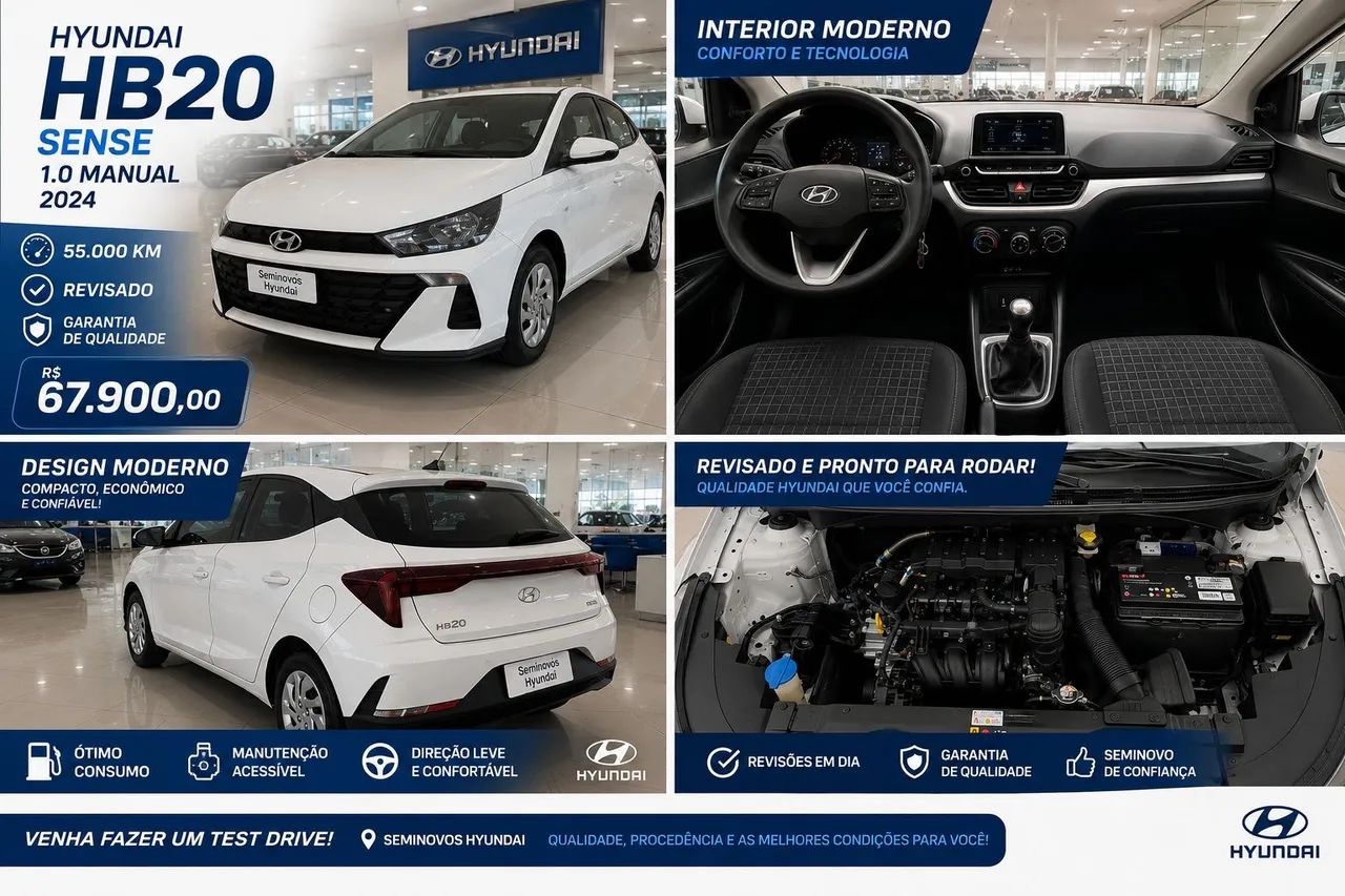Hyundai Hb20 HB20 Sense 1.0 Flex 12V Mec. 2024