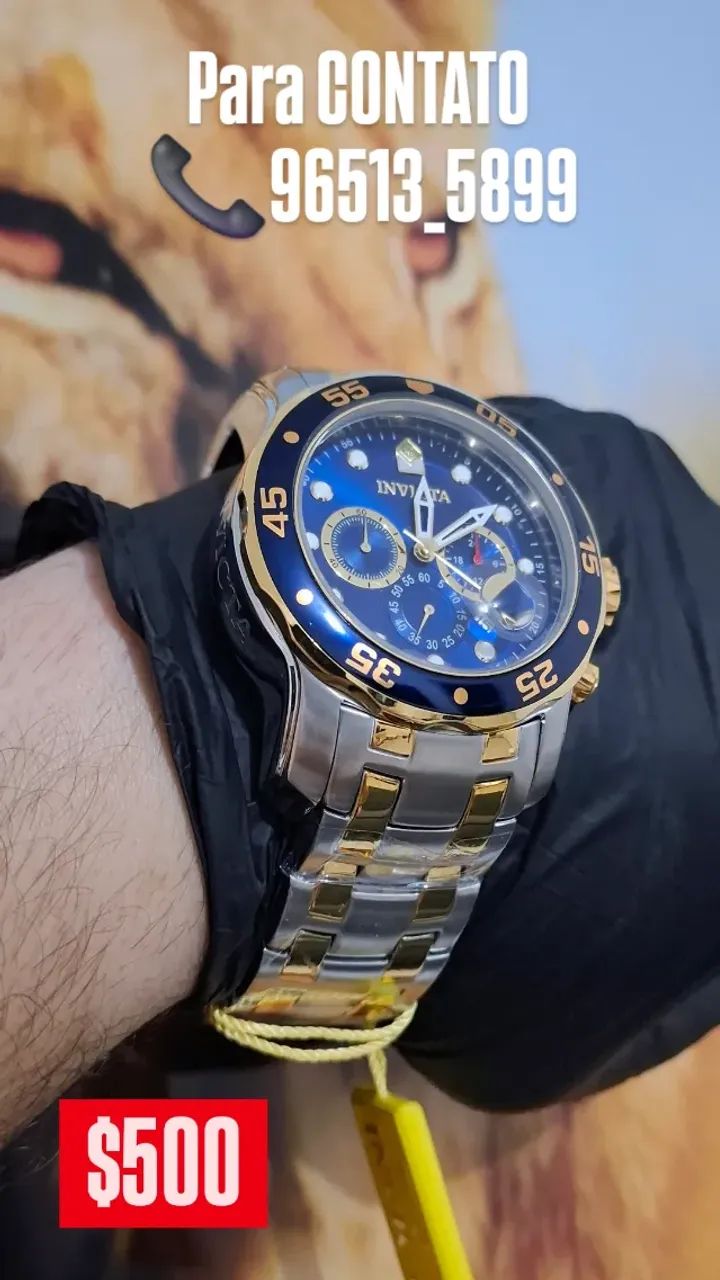 Relógio INVICTA PRO DIVER MISTO COM DOURADO REFERÊNCIA 0077 - Foto 4