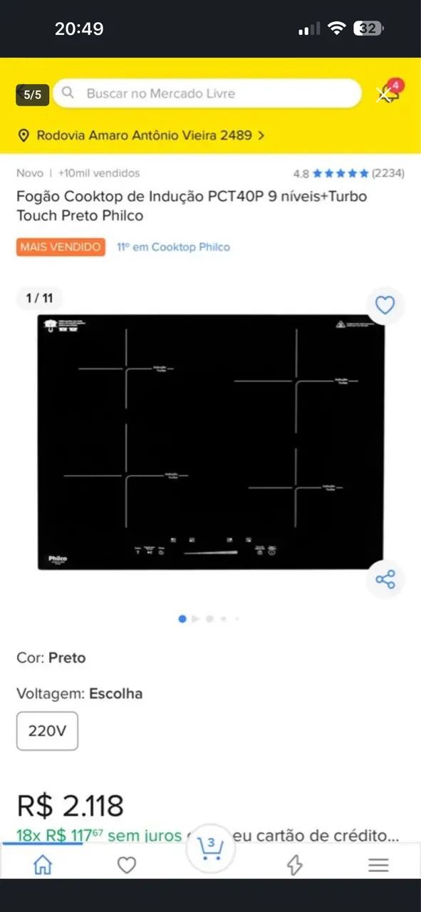 Fogão cooktop de indução Philco  na caixa !  - Foto 5