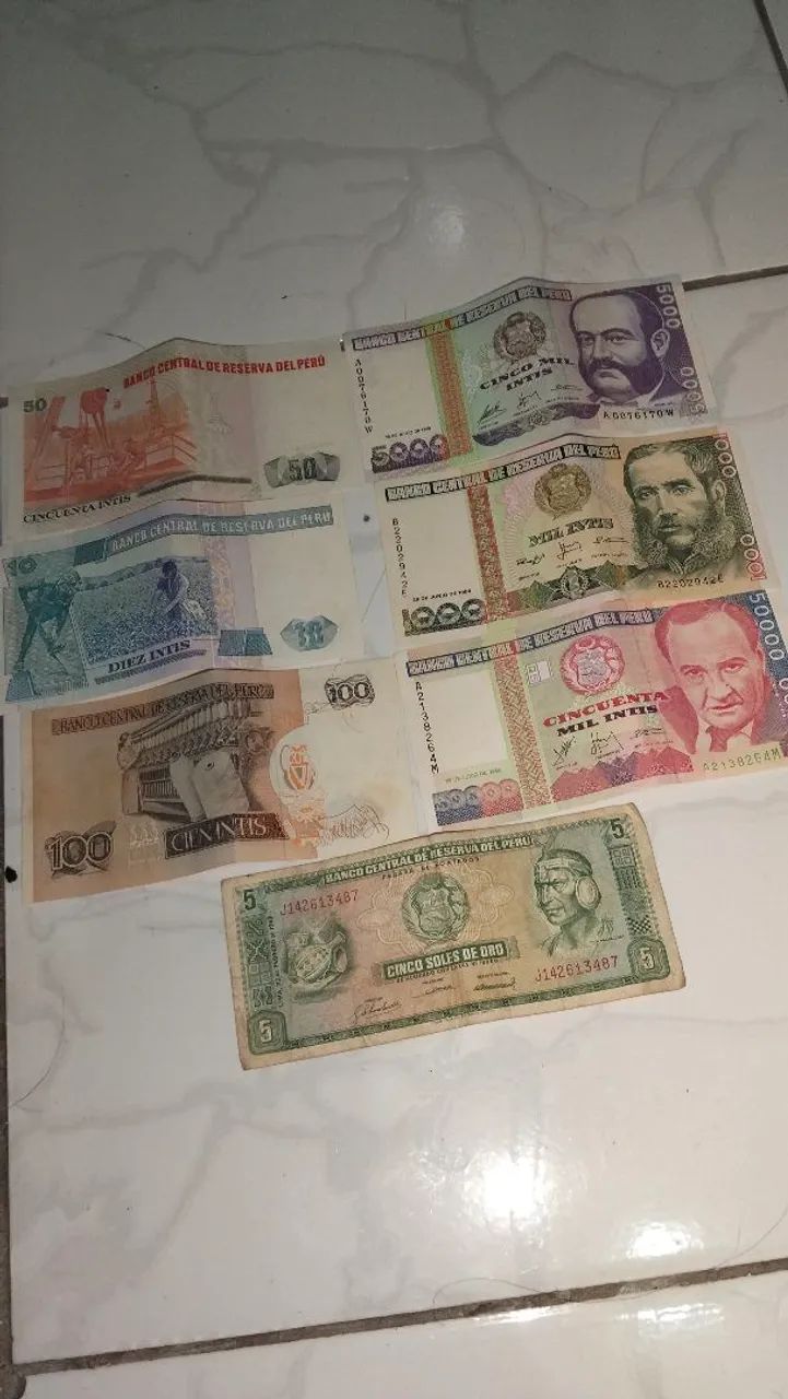 Notas peruanas para coleção 