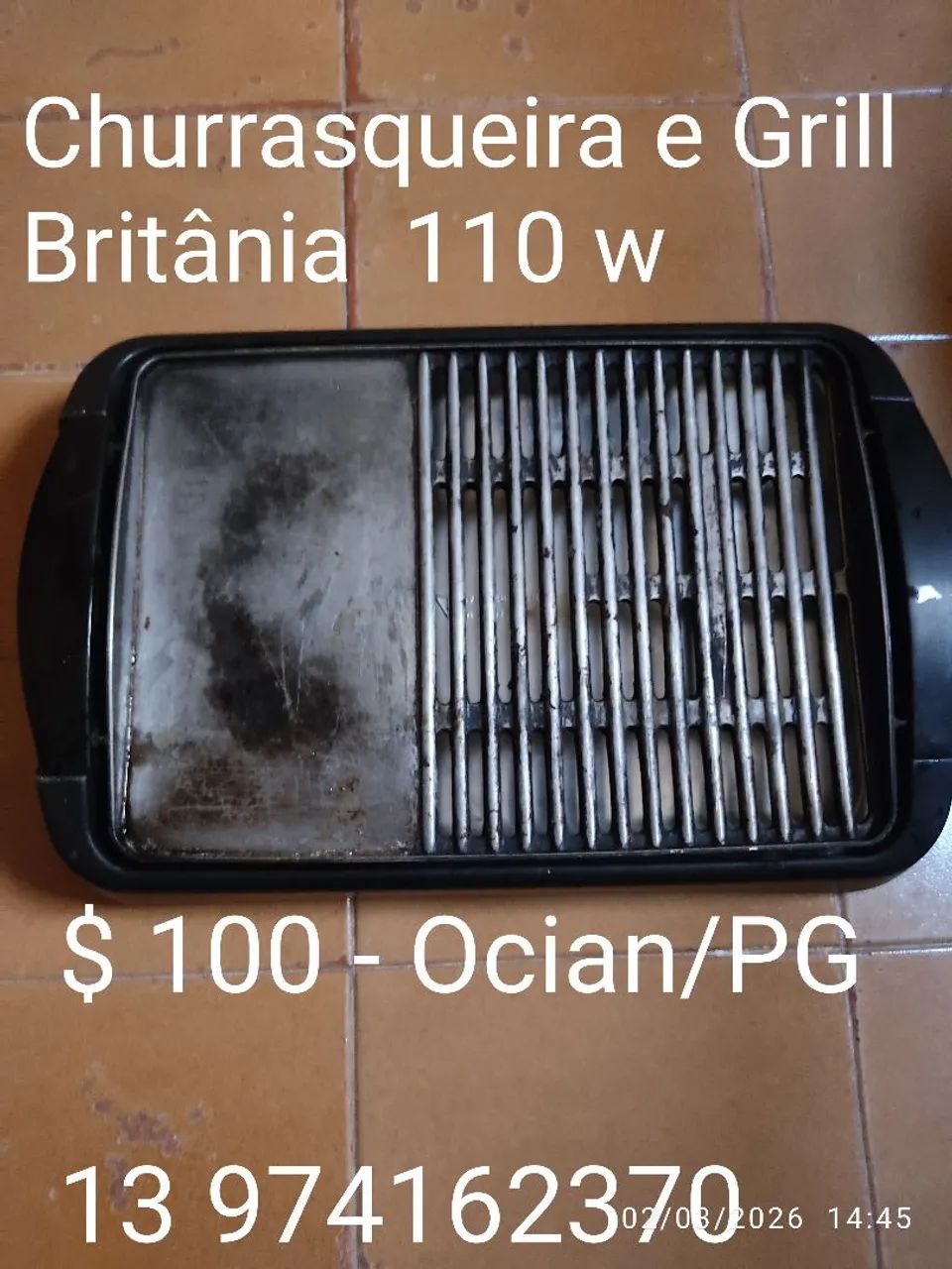 Churrasqueira e Grill Britânia 110w
