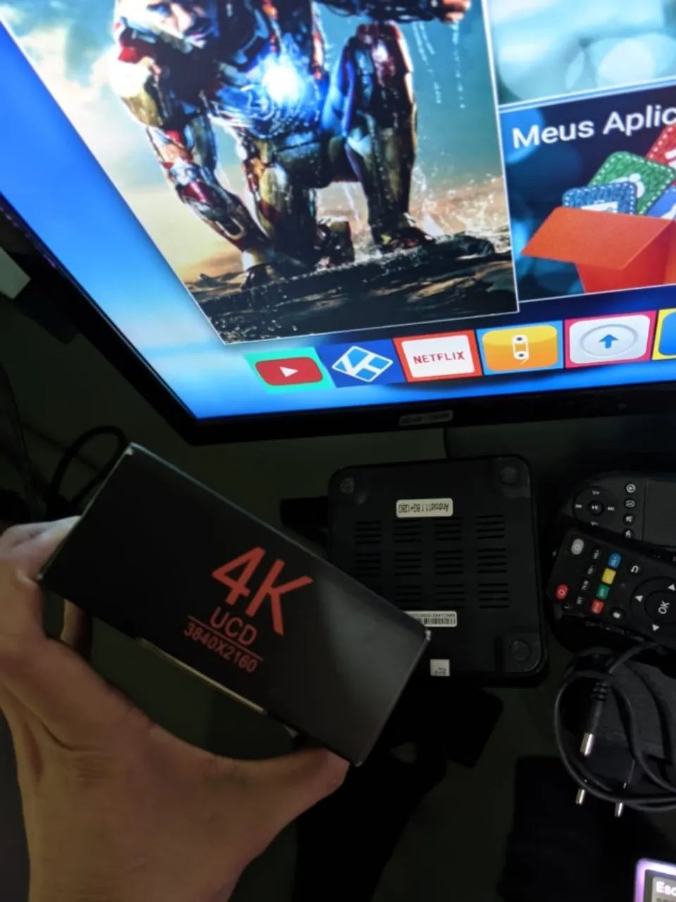Central Multimídia Android 4K - Completa - Testada e Funcionando