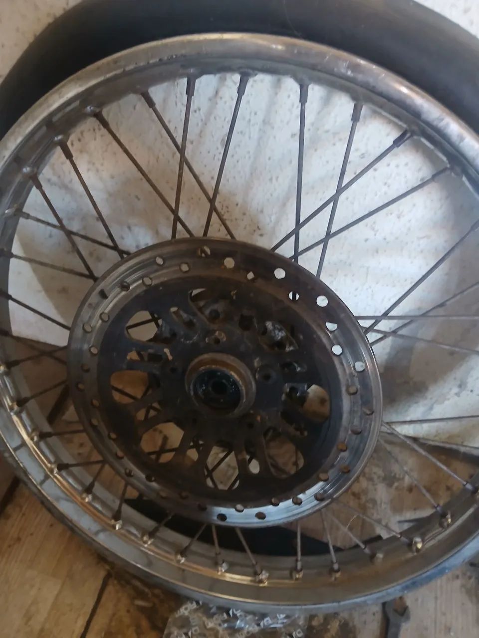 Roda dianteira com o disco da cg titan  - Foto 5