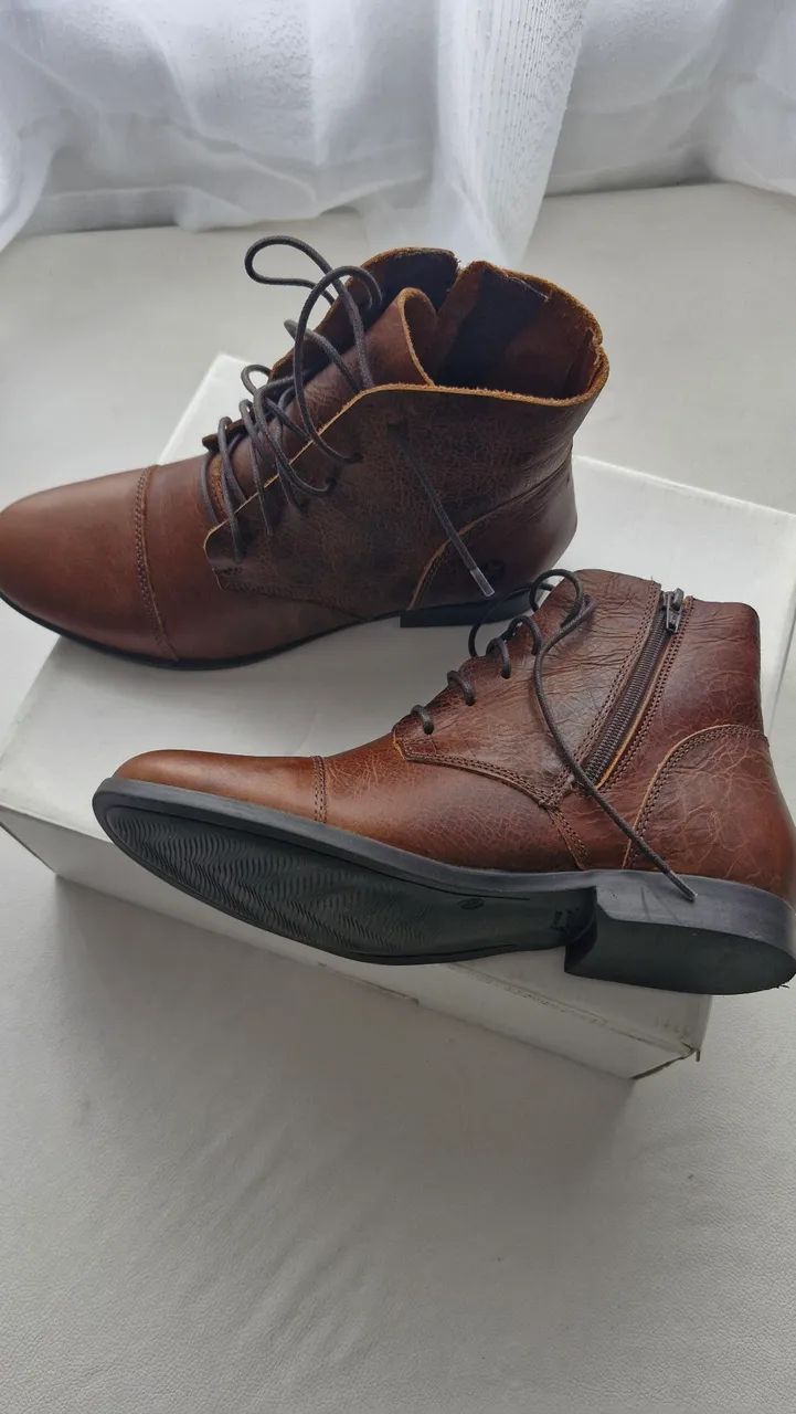 BOTA OXFORD LARANJA LIMA NOVA - Foto 2