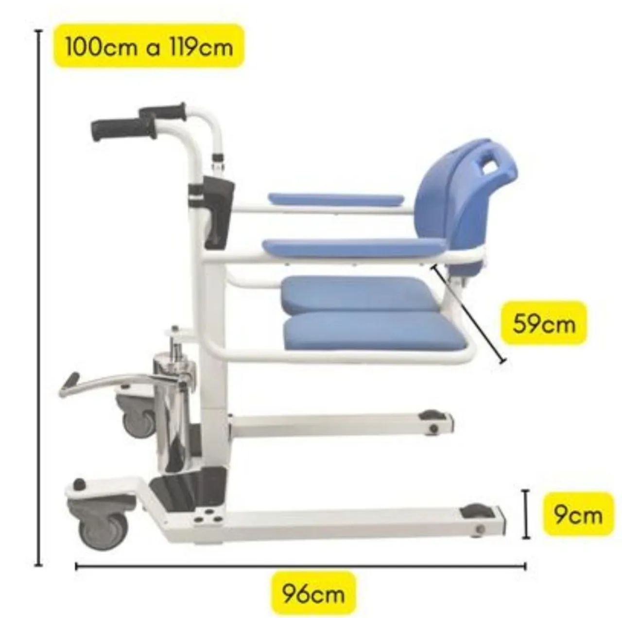 CADEIRA DE TRANSFERÊNCIA HIGIÊNICA PRO 900 - Foto 3